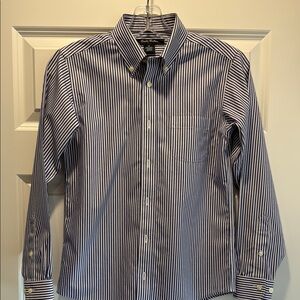 Boys Brooks Brothers Blue and White Striped Button Down Shirt